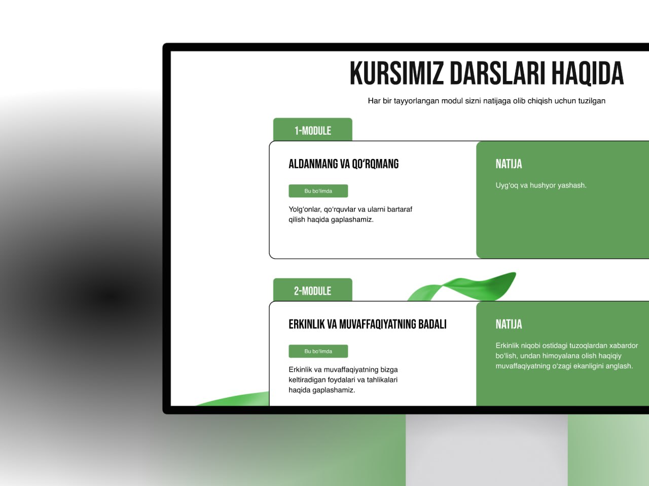 ๐ Abdukarim Mirzayev - Tuzoqlardan qutilish san'ati kursi uchun sotuv sayti - 4