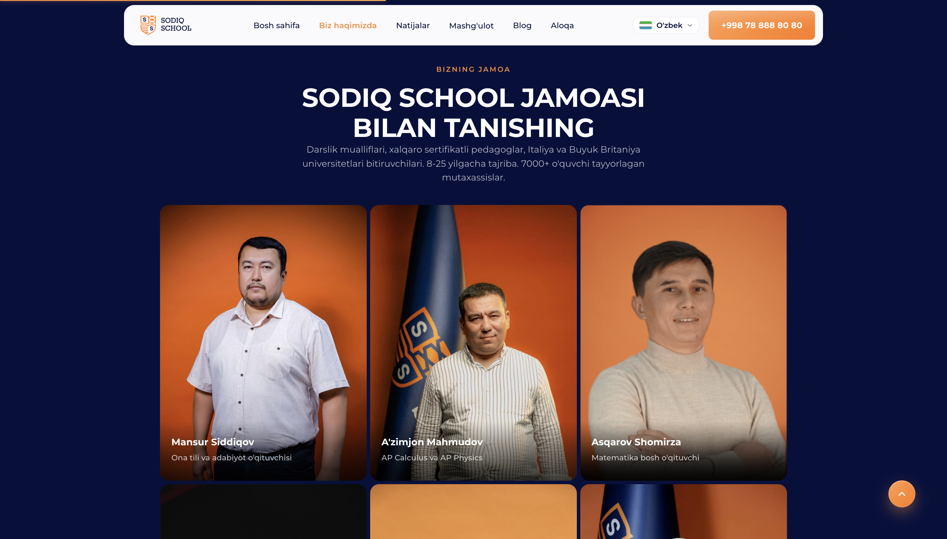 ๐ Sodiq School - xususiy maktab uchun korporativ sayt - 6