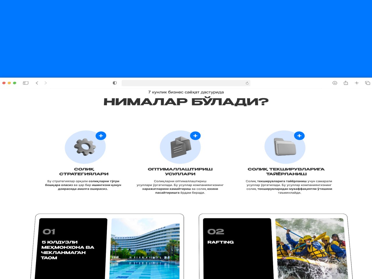 🌐 Murod Muhammedjanov - Soliqlardan Xotirjamlik kursi uchun landing page - 2